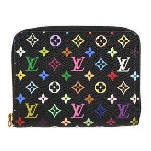 Louis Vuitton Black Multicolor Zippy Coin Purse Wallet M93740 TS2190 XX31420